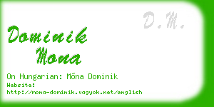dominik mona business card